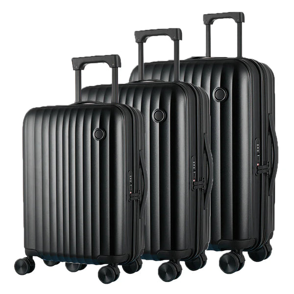 Claxton Zipper Spinner Hardshell Luggage 3 Piece Set