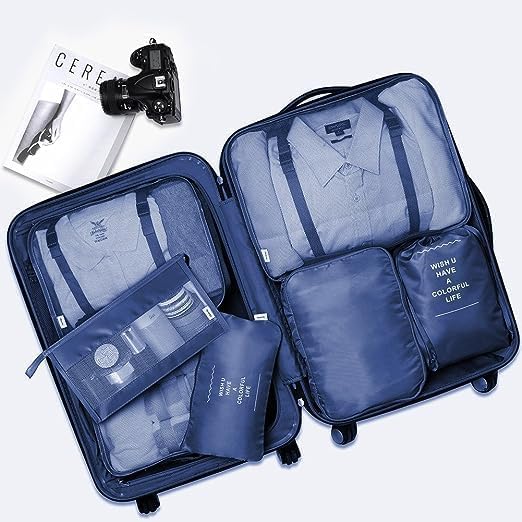 7 pcs Set Travel Luggage Organizer Packing Cube