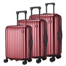 Claxton Zipper Spinner Hardshell Luggage 3 Piece Set