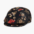 Henney Bear Melfi Bear Pattern Tapestry Flat Cap