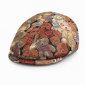 Henney Bear Melfi Bear Pattern Tapestry Flat Cap