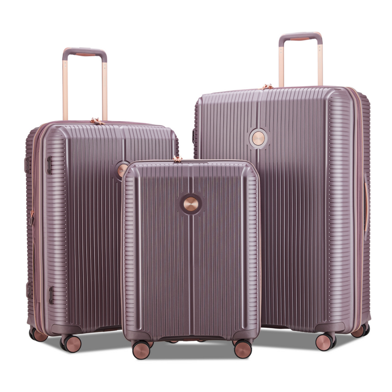 Verage Rome Hardside Expandable Luggage 3 Piece Set (19" + 24" + 28")