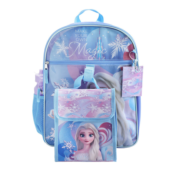 Disney Frozen Kids 16" Backpack and Lunch Bag 5 Piece Set