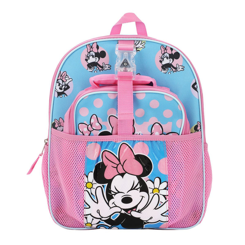 Minnie Mouse Be Kind Be True Be Brave Be You Kids 14" Backpack and Lunch Bag 4 Piece Set